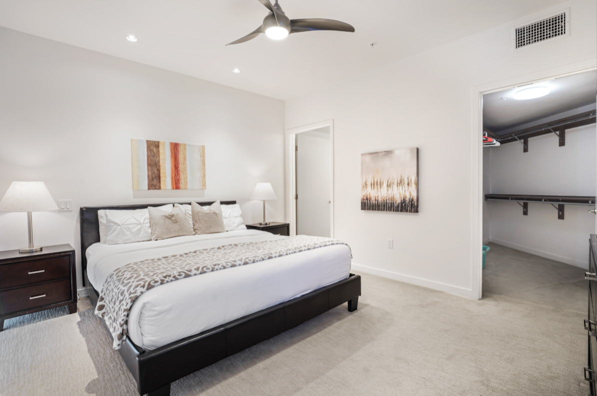 Furnished bedroom in Switchplace corporate apartment